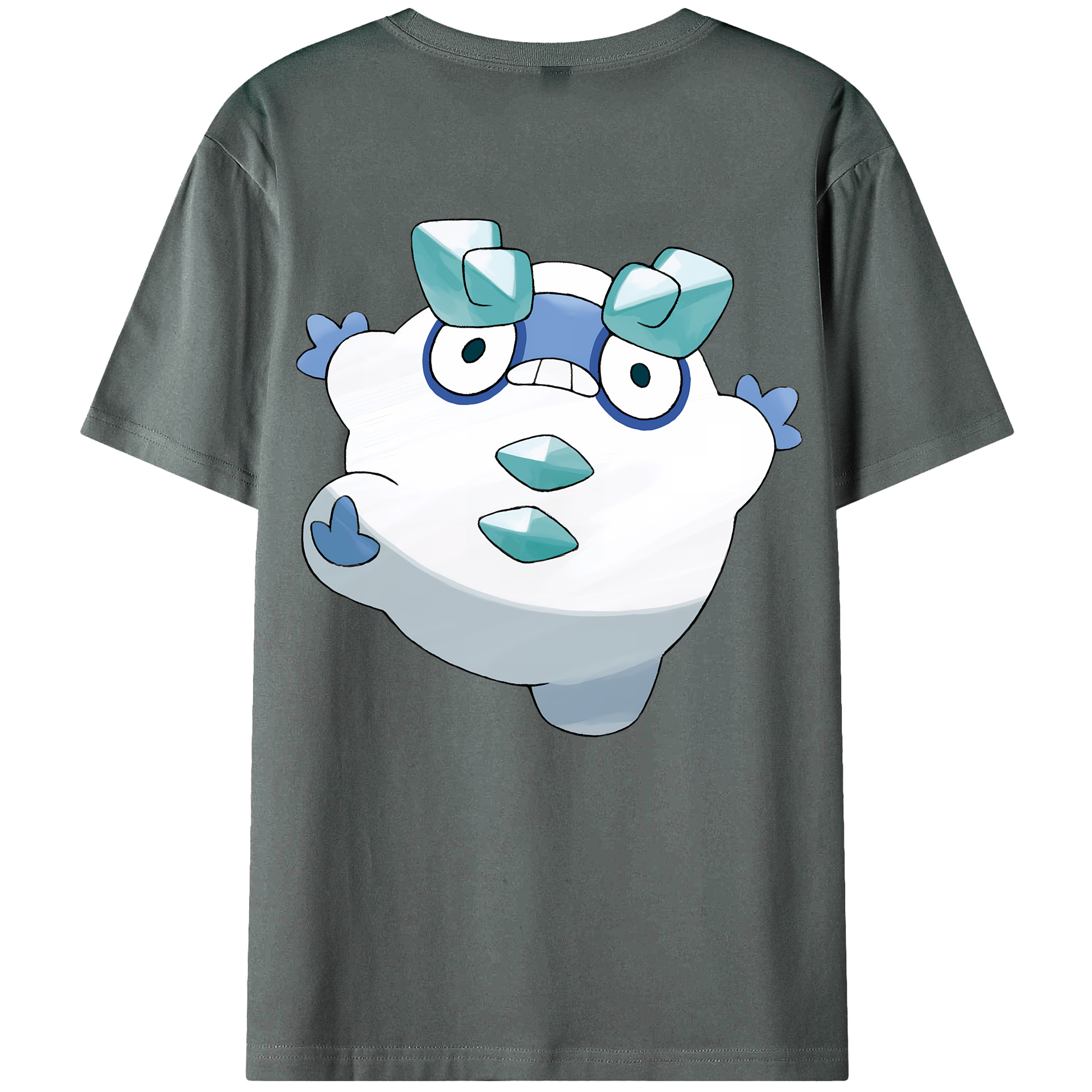（画像用） ポケットモンスター Pokémon 綿100％ メンズ半袖Tシャツ（バックプリント） 通気性